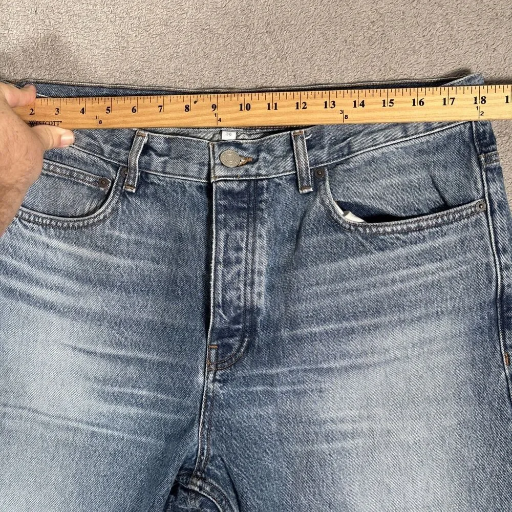 Frame Jeans Men’s Size 36 Straight Leg‎ Light Wash Button Fly Whiskers